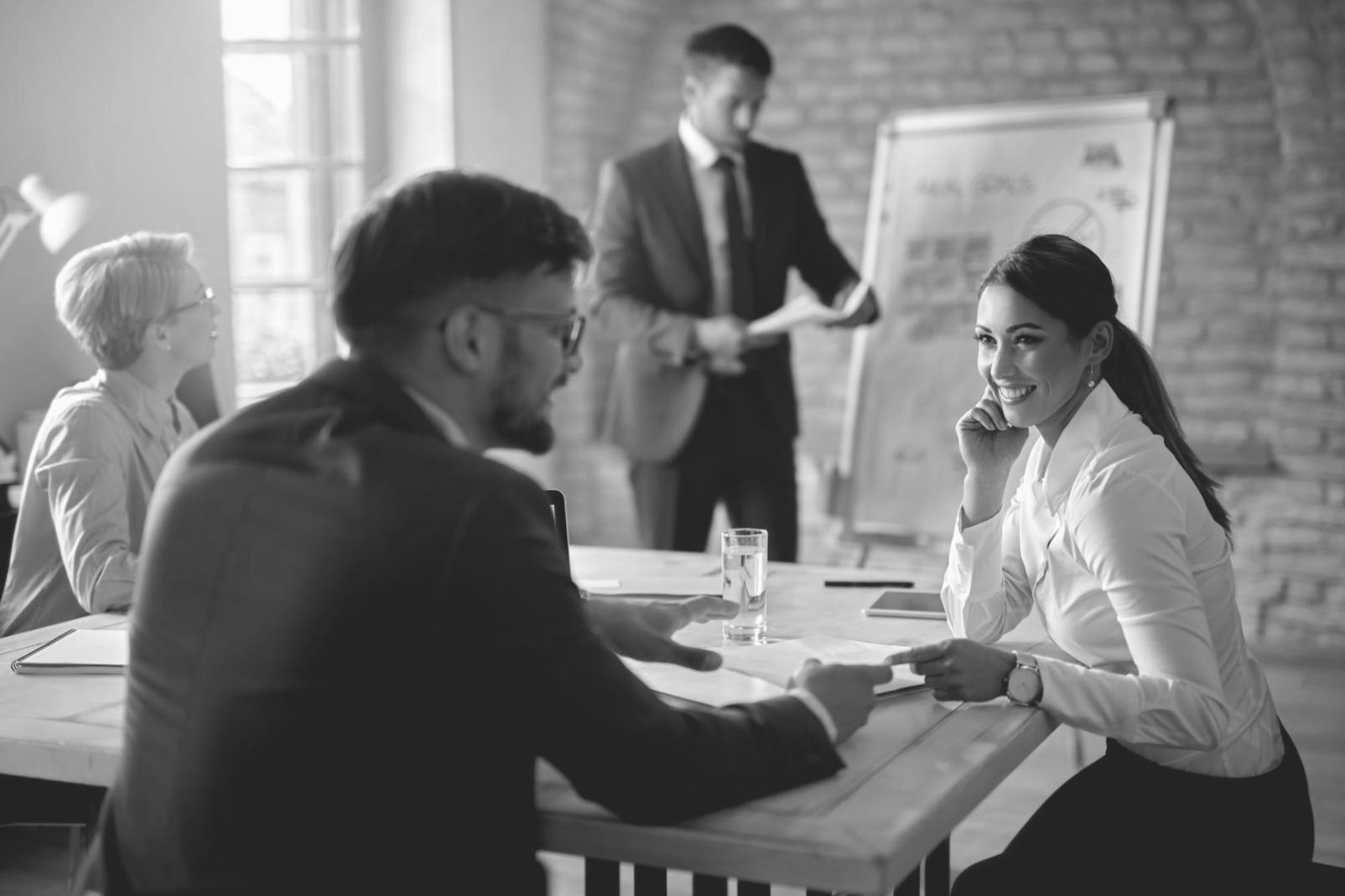 International students working together in language study session